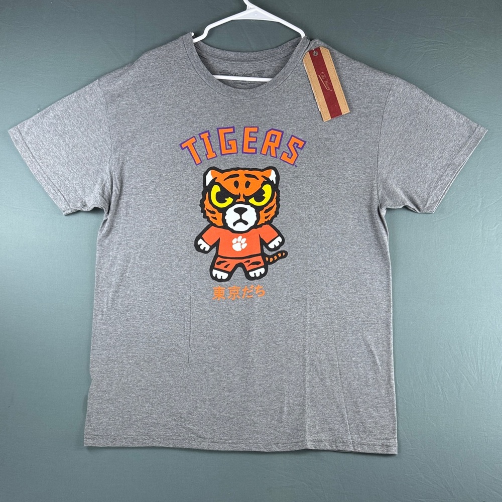 Clemson Tigers Graphic Tee - Gray with Orange Tiger